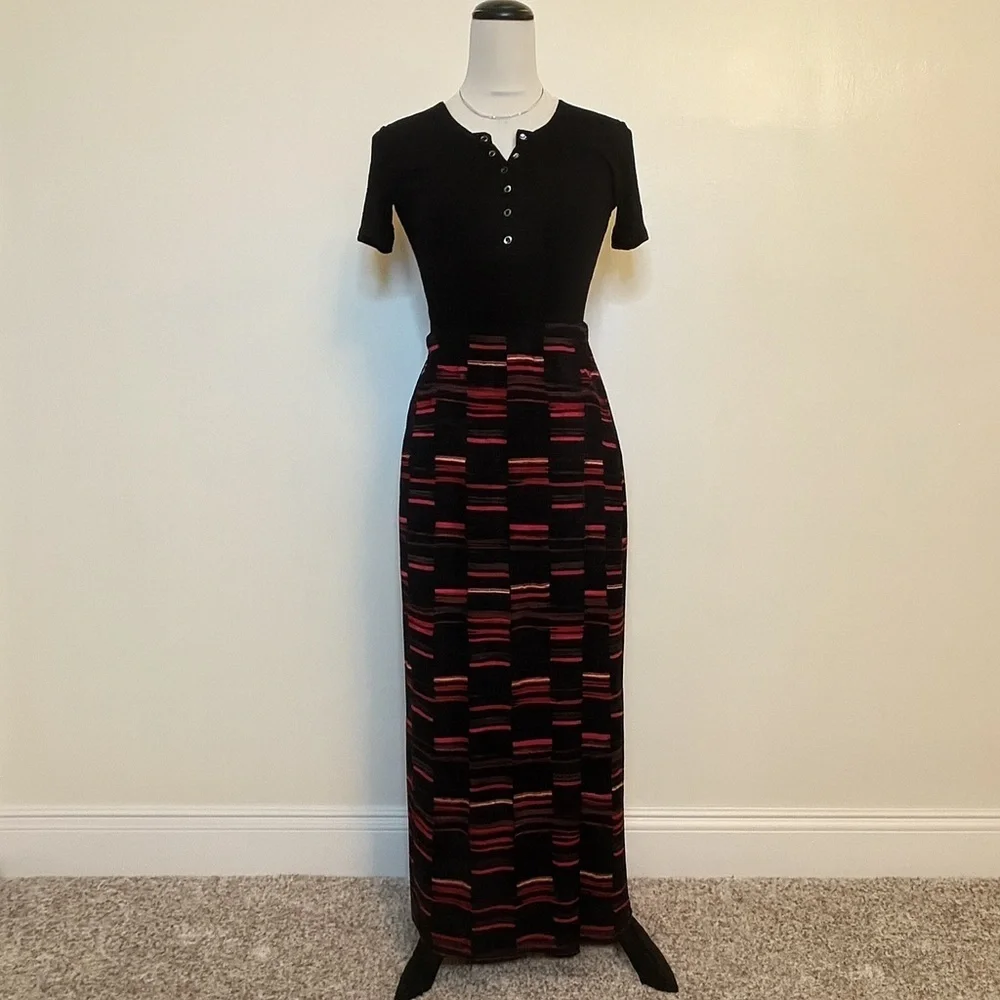 Vintage Y2K Kathy Ireland Plus Size Maxi Skirt XL. Made in USA.
